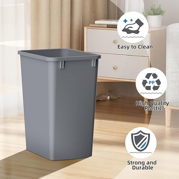 ROOMTEC Lightweight and Durable Slim Trash Can, Wastebaskets - Image 6