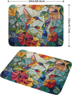 Spring Summer Dish Drying Mat for Kitchen Counter Hummingbird Microfiber - Image 2
