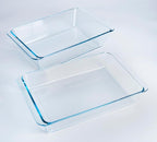 Set of 2 pcs Tempered Glass Baking Dish Set, Deep and Classic Borosilicate - Image 4
