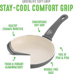 GreenLife Soft Grip Healthy Ceramic Nonstick 18 Piece Kitchen Cookware Pots and - Image 4