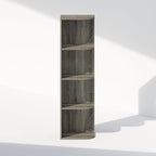 Furinno Reed Corner Shelf, 4-Tier Corner Bookshelf, Book Shelf, Corner Shelves - Image 6