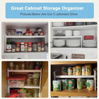 3 Pack Kitchen Cabinet Organizer Shelf, Stackable Expandable Shelves Organizers - Image 7