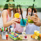 Ice Trays for Freezer with Lid and Bin, JRISBO 6 Pack Silicone Ice Cube Tray - Image 6