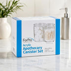 ForPro Clear Acrylic 2-Compartment Apothecary Jar - Image 2