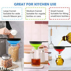 Funnels for Filling Bottles, Wide Mouth Canning Funnel for Kitchen Use Mason - Image 6
