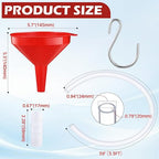 Long Funnel for Transmission Fluid 3.28 Foot Clear Tubing Plastic Wide Mouth - Image 2