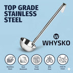 Whysko Soup Ladles Stainless Steel, Rustproof Heat-Resistant Materials - Image 4