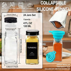AISIPRIN 24 Pcs Glass Spice Jars - Image 2