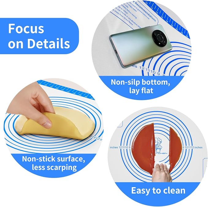 Non Stick Silicone Pastry Mat, Macaron Silicone Baking Mat - Image 3