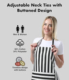 TOSHEX Kitchen Apron Waterdrop Resistant Cotton Apron - Image 2