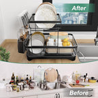 Dish Drying Rack, 2-Tier Large Dish Drying Rack - Image 6