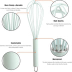 GorGin high temperature and easy to clean silicone whisk, 10 inch, grip good - Image 2