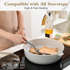 Kordisen Nonstick Ceramic Deep Frying Pan, 10 Inch Non Toxic Skillet - Image 5