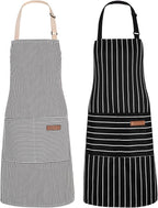 2Pack Adjustable Kitchen Apron for Women Men by ZAIORD