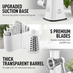 Zulay Kitchen Rotary Cheese Grater 5 Blade Cheese Shredder - Image 7