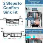 iSPECLE Small Sink Dish Drying Rack, 9.1" W Expandable Compact Rust Resistant - Image 2