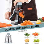 Rotary Cheese Grater with Handle Kitchen Shredder Slicer Grater Slicer Ice - Image 3