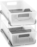 madesmart Premium 2 Tier Organizer, Under Cabinet Storage - Image 4