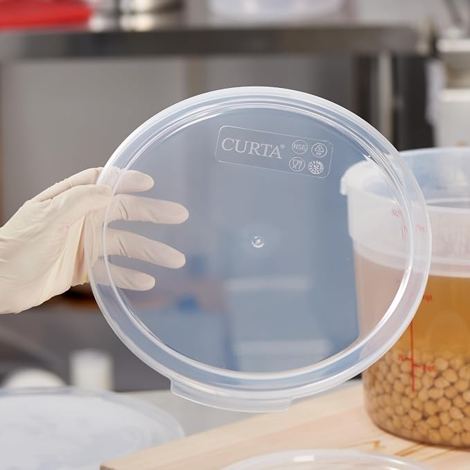 CURTA 4 Quart Translucent Round Food Storage Container - Image 7