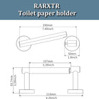 RARXTR Gold Toilet Paper Holder SUS304 Stainless Steel Double Post Pivoting - Image 6