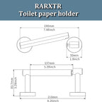 RARXTR Gold 2 Pack Toilet Paper Holder SUS304 Stainless Steel Double Post - Image 6