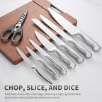 15-Piece Stainless Steel Chef Kitchen Knife Sets - Image 5
