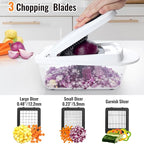 12 Blade All-in-1 Vegetable Chopper Mandoline Slicer - Image 4