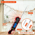 TRAUSI Instant Read Meat Thermometer, Fast & Accurate Digital Food Thermometer - Image 5