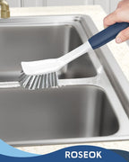 ROSEOK Dish Brush with Built-in Scraper, Kitchen Scrub Brush - Image 8