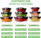 HOMBERKING 18 Piece Glass Food Storage Containers - Image 3