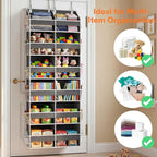 Over the Door Organizer 6 Tiers, Extra Large Behind Door Storage of 12 - Image 5