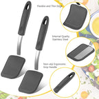 Silicone Cookie Spatula Turner 2 Pack Mini Brownie Spatula Flexible Kitchen - Image 4