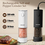 Electric Salt and Pepper Grinder Set, Adjustable Coarseness & LED Light - Image 4
