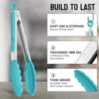 HOTEC Premium Stainless Steel Locking Kitchen Tongs - Image 3