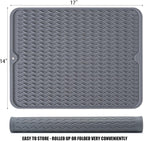 Large 17" x 14" Silicone Dish Drying Mat - Image 2