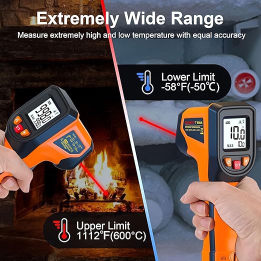 DEASOMIYE Infrared Thermometer Gun, -58°F~1112°F Laser Thermometer Temperature - Image 2