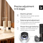 LARS NYSØM Electric Salt and Pepper Grinder Set I Automatic Salt and Pepper - Image 2