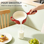 Enameled Cast Iron Sauce Pan, 2 Quart Enameled Saucepan - Image 6