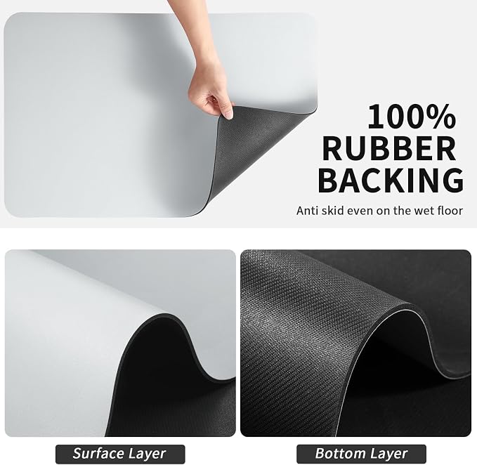 HotLive Dish Drying Mat for Kitchen Counter, Heat Resistant Drainer Mats - Image 5