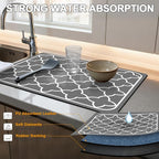 Dish Drying Mats for Kitchen Counter, Waterproof Coffee Mat for Countertop - Image 4