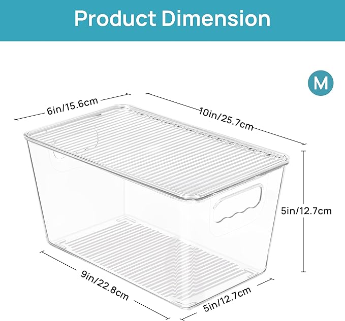 Vtopmart 12 Pack Clear Stackable Storage Bins - Image 2