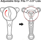 Jar Opener for Seniors, 4-in-1 Adjustable Lid Opener - Image 5
