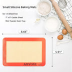 AMYONE Silicone Baking Mat for 1/8 Sheet Pan, Eighth Non-Stick Silicone Baking - Image 2