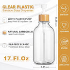KASUNTING Clear Soap Dispenser, 2 Pack Plastic Dish Soap Dispenser - Image 3