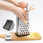 Supercenter Cheese Grater, Size 4-Sided Stainless Steel Box Grater, Food - Image 4