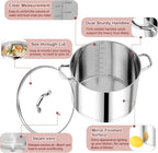 P&P CHEF 14 QT Stock Pot with Lid, Stainless Steel Large Cooking Pot, Soup - Image 3