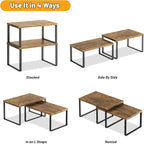 Kitchen Cabinet Organizer Shelf Set of 4, Sturdy Kitchen Counter Shelves - Image 7