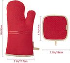 4Pcs Oven Mitts and Pot Holders Set, 572F Heat Resistant Oven Glove, Soft - Image 6