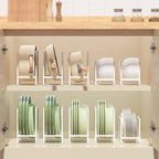 2 Large 1 Small Plate Organizers Holders Upright Cabinet Dish Drying Racks - Image 4