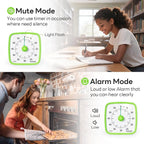 Yunbaoit Visual Timer with Night Light, 60-Minute Countdown Timer - Image 4